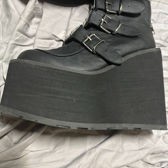 Demonia Black Platform boots, Size 9 - Picture 5 of 5